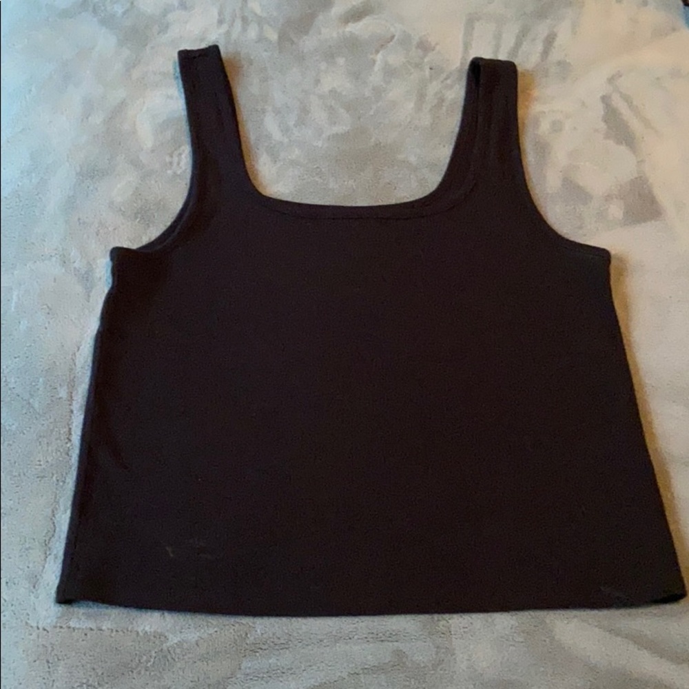 American Eagle Square Black Tank Top
